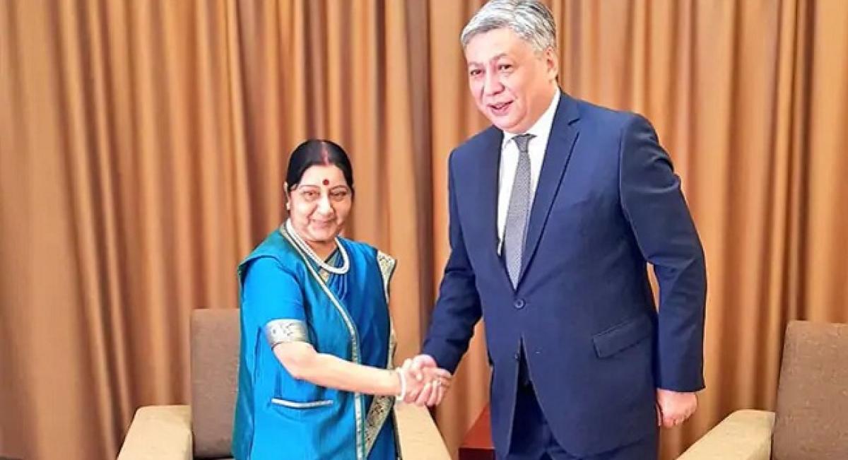 Sushma Swaraj Meets Kyrgyzstan Counterpart, Discusses Ways To Boost Ties